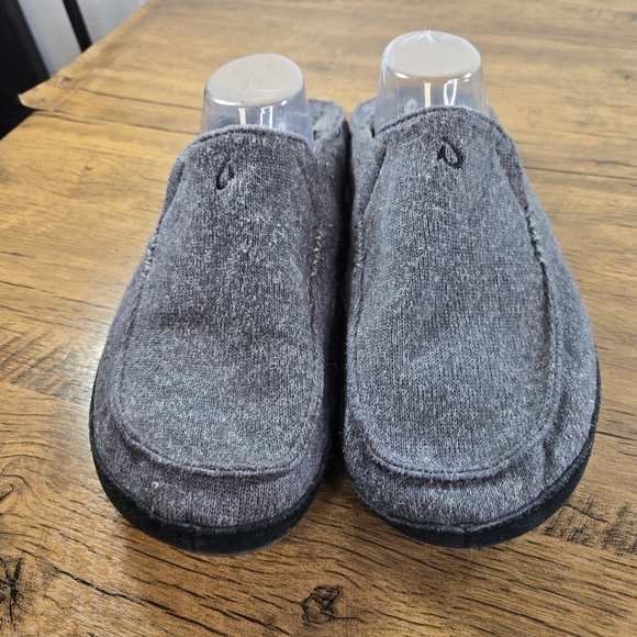 Olukai Moloa Huku Gray Textile Slip On Shoes - Picture 8 of 10